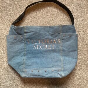 Victoria's Secret Blue Denim Tote Bag